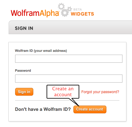 Wolfram sign up